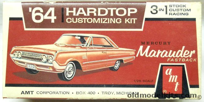 AMT 1/25 1964 Mercury Marauder 2-Door Hardtop 3 in 1 - Stock / Custom / Racing, 6324-150 plastic model kit